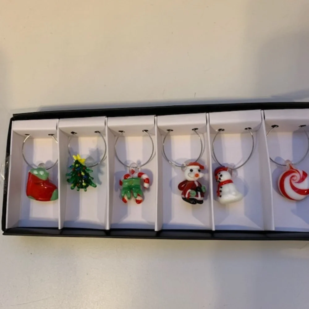 Christmas WIne Charms